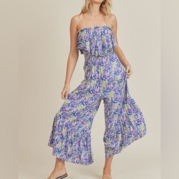 LUSH Lavender Leaf Jumpsuit- Size Medium - Picture 1 of 6
